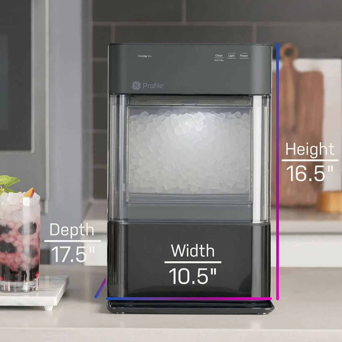 Countertop Nugget Ice Maker with Side Tank / Ice Machine with WiFi Connectivity / Smart Home Kitchen Essentials / Stainless Steel - image 33