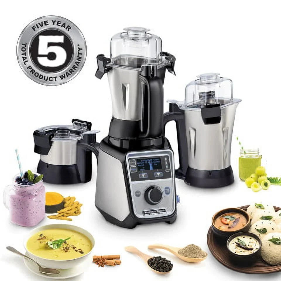 Hamilton Beach Professional 2.2 HP 120V Juicer Mixer Grinder with 3 Stainless Steel Jars, 1.5 Liters, Model 58770 - image 10