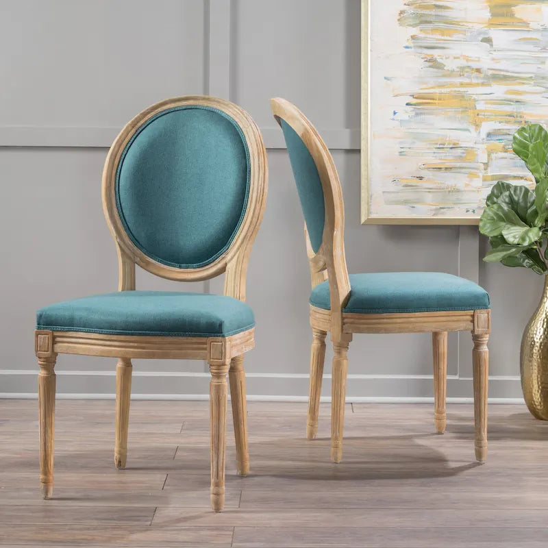 Set of 2 Phinnaeus French Country Fabric Dining Chairs by Christopher Knight Home - image 2