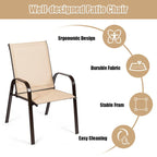Costway Set of 4 Patio Chairs with Armrests for Garden and Deck - View Details - image 25