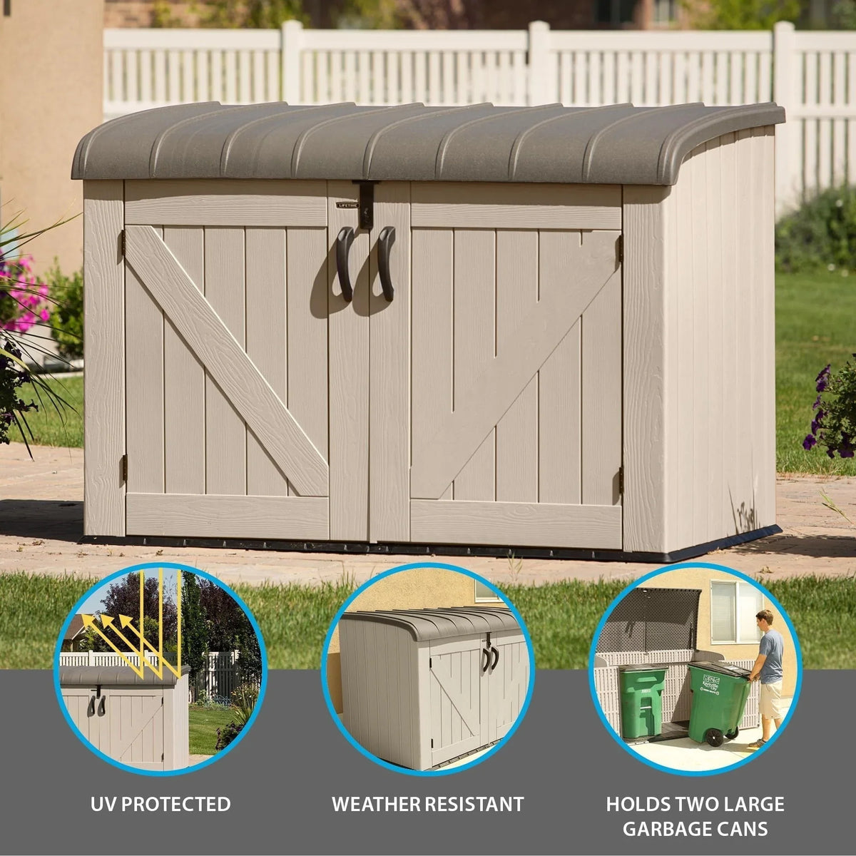 Lifetime Horizontal Storage Shed (75 cubic feet), 60170 - image 4