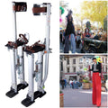 24-40 Adjustable Aluminum Drywall Stilts 227Lbs Load Capacity 3-Position Heel Bracket Dual Action Springs for Painting Taping or Cleaning Silver US Delivery (Silver) - image 1