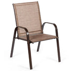 Costway Set of 4 Patio Chairs with Armrests for Garden and Deck - View Details - image 16
