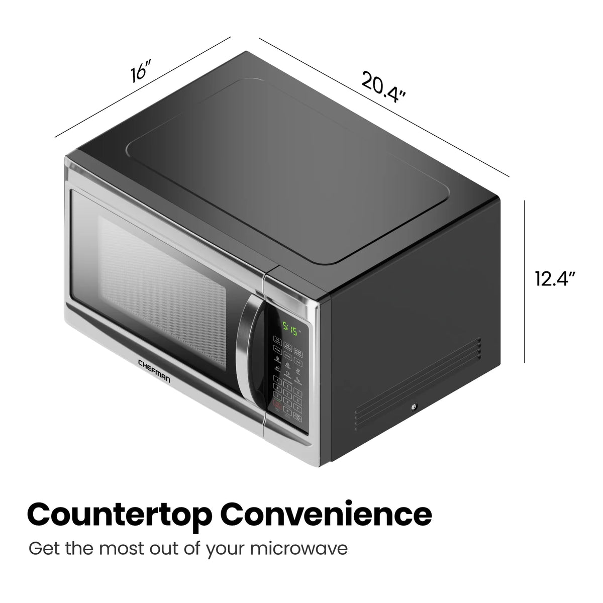 Chefman 0.9 cu ft Countertop Microwave Oven, 900 Watts - Stainless Steel - image 27