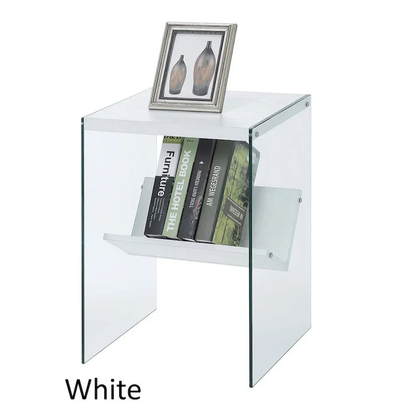 SoHo Glass End Table with Shelf by Convenience Concepts - image 18