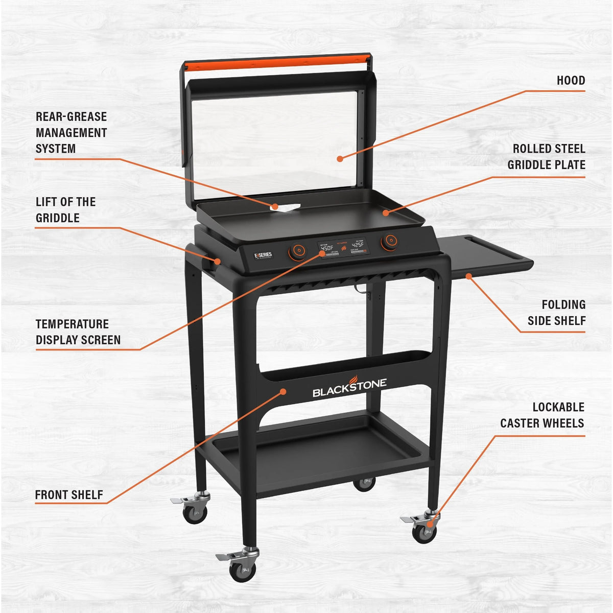 Blackstone E - Series 2 - Burner 22" Electric Tabletop Griddle with Prep Cart - image 5