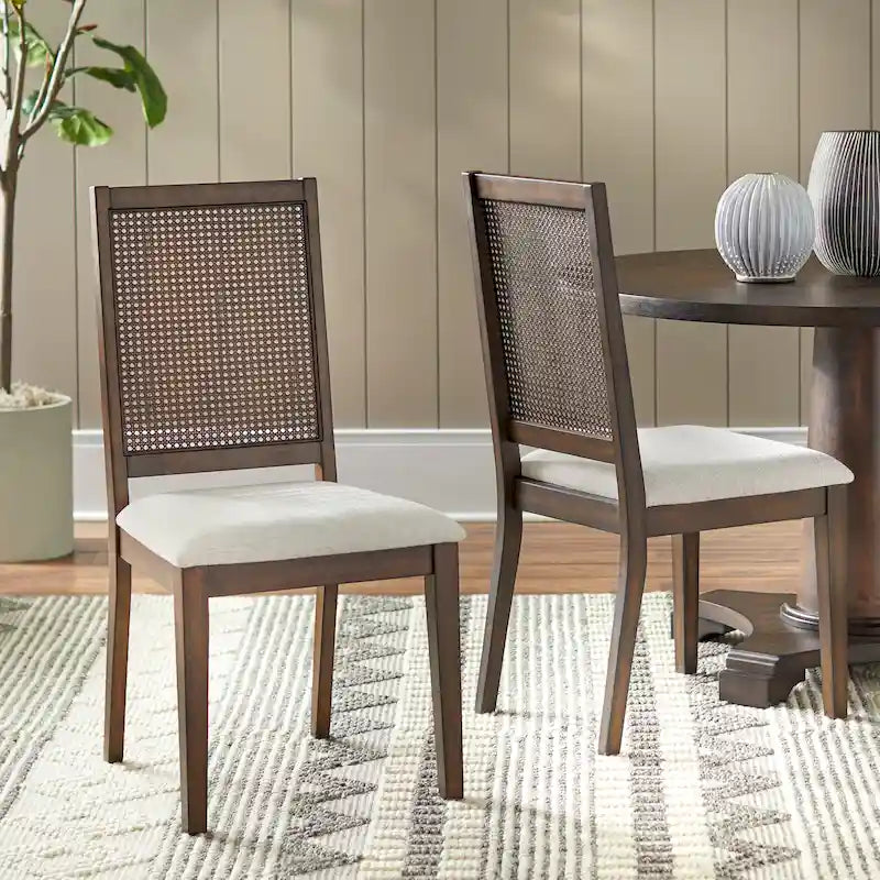 Set of 2 Westbury Solid Wood Cane Dining Chairs by Simple Living - image 2