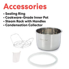 3 Quart Programmable Cooker, Stainless Steel, 16 in 1, Silver, Touch Control, UL Certified - image 6
