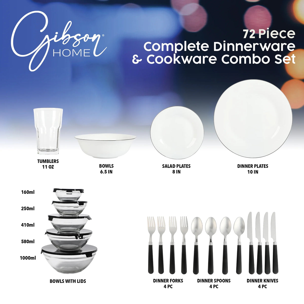 Gibson Home 71-Piece Stainless Steel Silver Cookware Combo Set - image 12