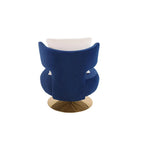 Round Barrel Chair with Fabric and Swivel Design - image 27