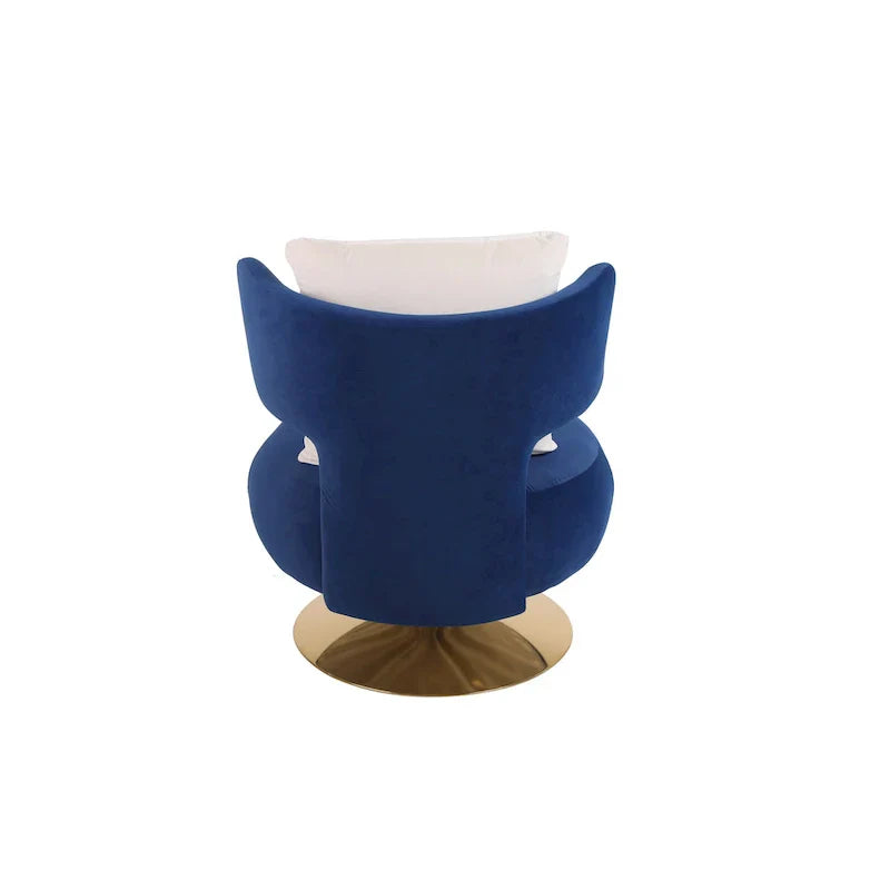 Round Barrel Chair with Fabric and Swivel Design - image 27