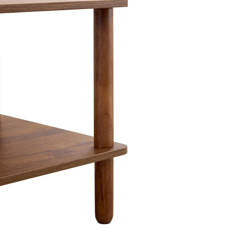 39-Inch Coffee Table with Two-Tier Design and Rubberwood Legs - image 29