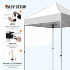 EAGLE PEAK 5x5 Pop up Canopy Tent Instant Outdoor Canopy Easy Set - up Straight Leg Folding Shelter（blue） - image 54