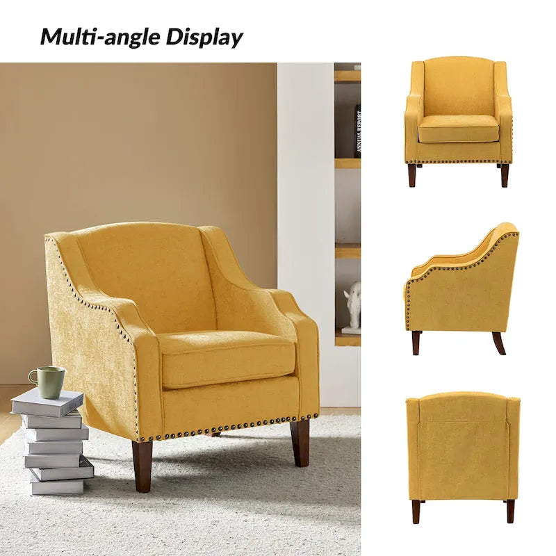 Set of 2 Lucretius Armchairs with Nailhead Trim by HULALA HOME - image 15