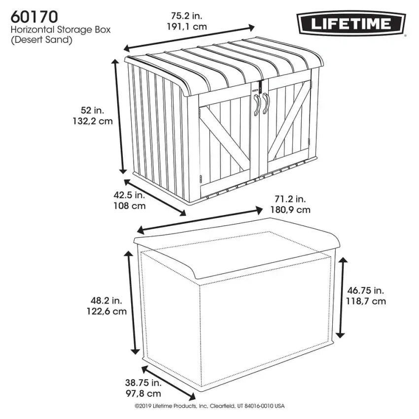 Lifetime Horizontal Storage Shed (75 cubic feet) - image 12