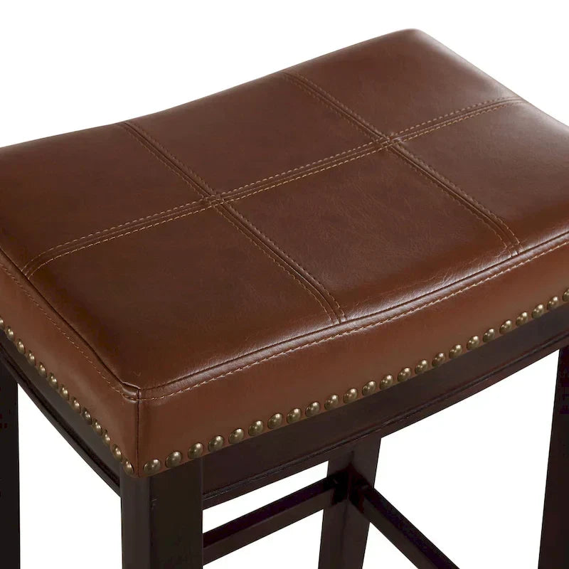 Linon Willamette Espresso & Cognac Bar Stool - image 2