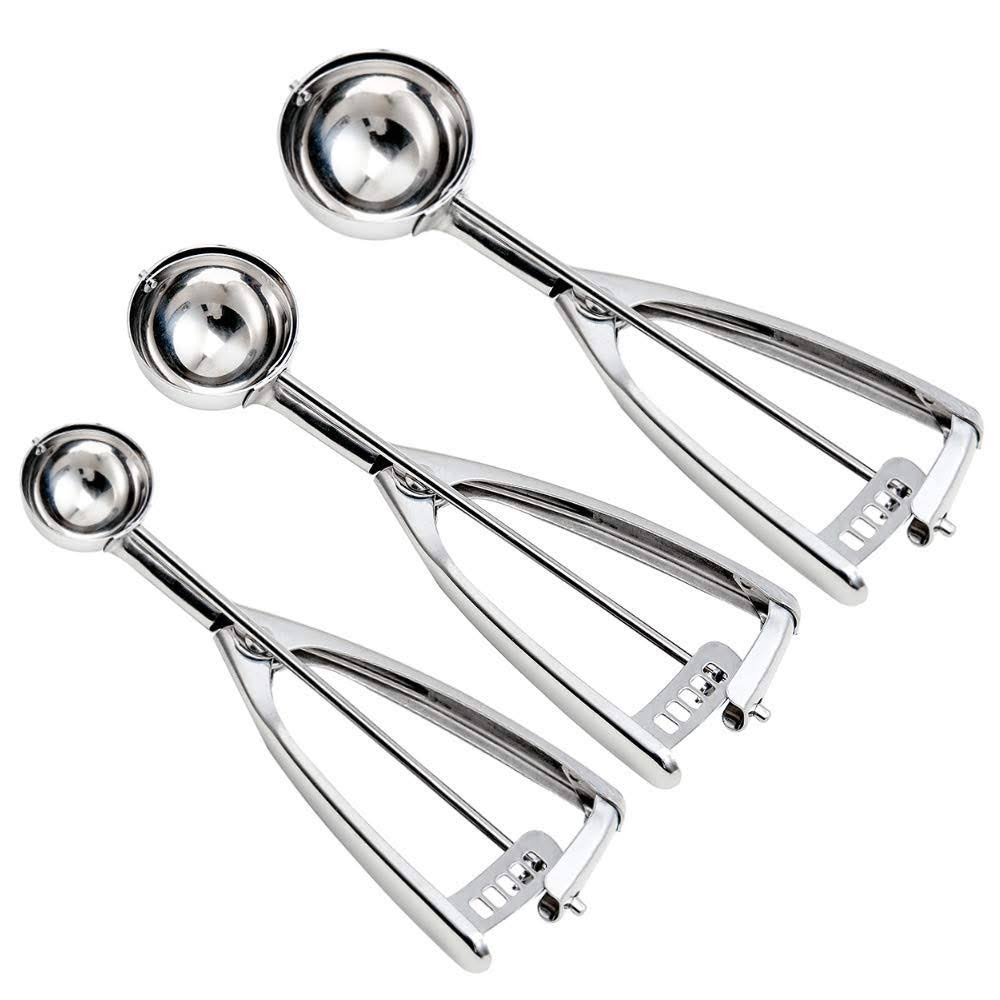 JUNADAEL J Cookie Scoop Set, Include 1 Tablespoon/ 2 Tablespoon/ 3 Tablespoon, 3pcs Cookie Scoops for Baking, Portion Scoop, Ice Cream Scoop with - image 1