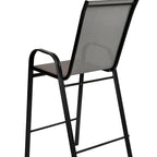 Set of 4 Outdoor Barstools with Flexible Comfort Material - Patio Seating - image 25