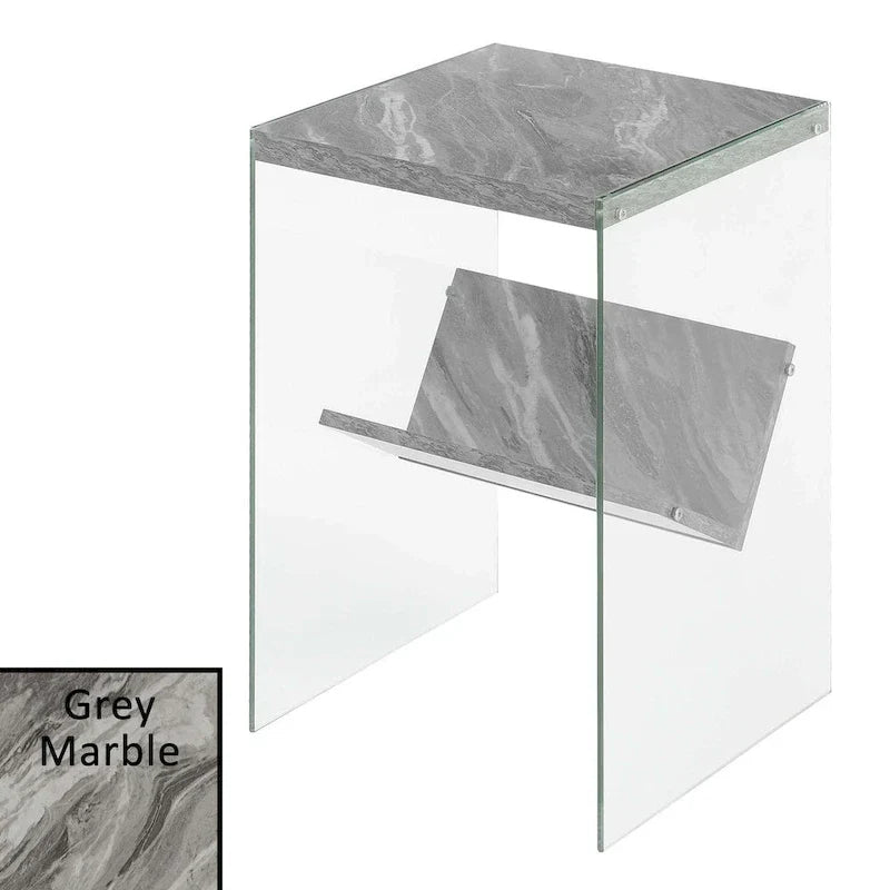 SoHo Glass End Table with Shelf by Convenience Concepts - image 8