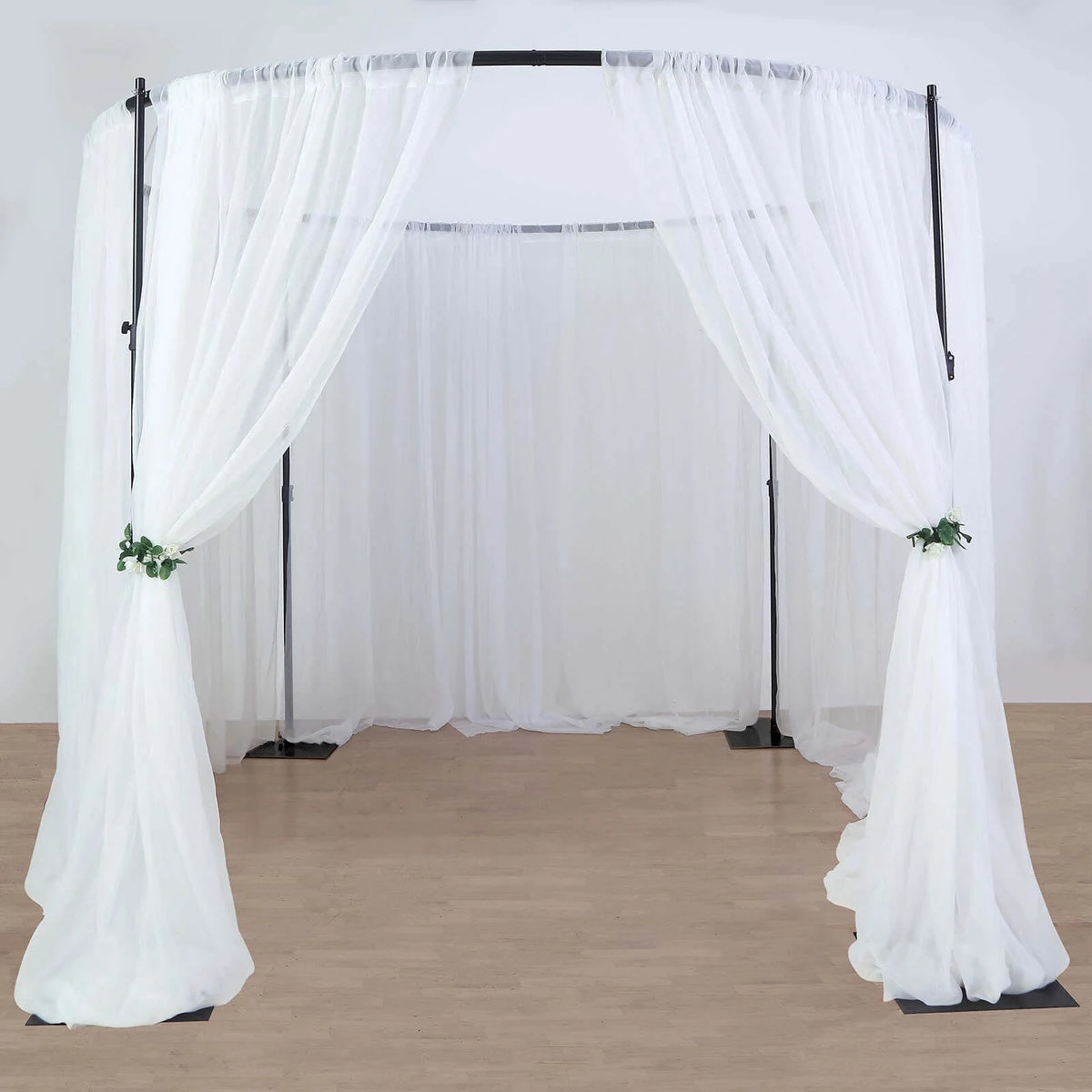 Efavormart 10ft / 4 Post Gold Metal DIY Photography Backdrop Stand, Wedding Arch Canopy Tent - image 17