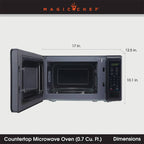 Magic Chef 0.9 cu ft Countertop Microwave Oven in Black - image 2