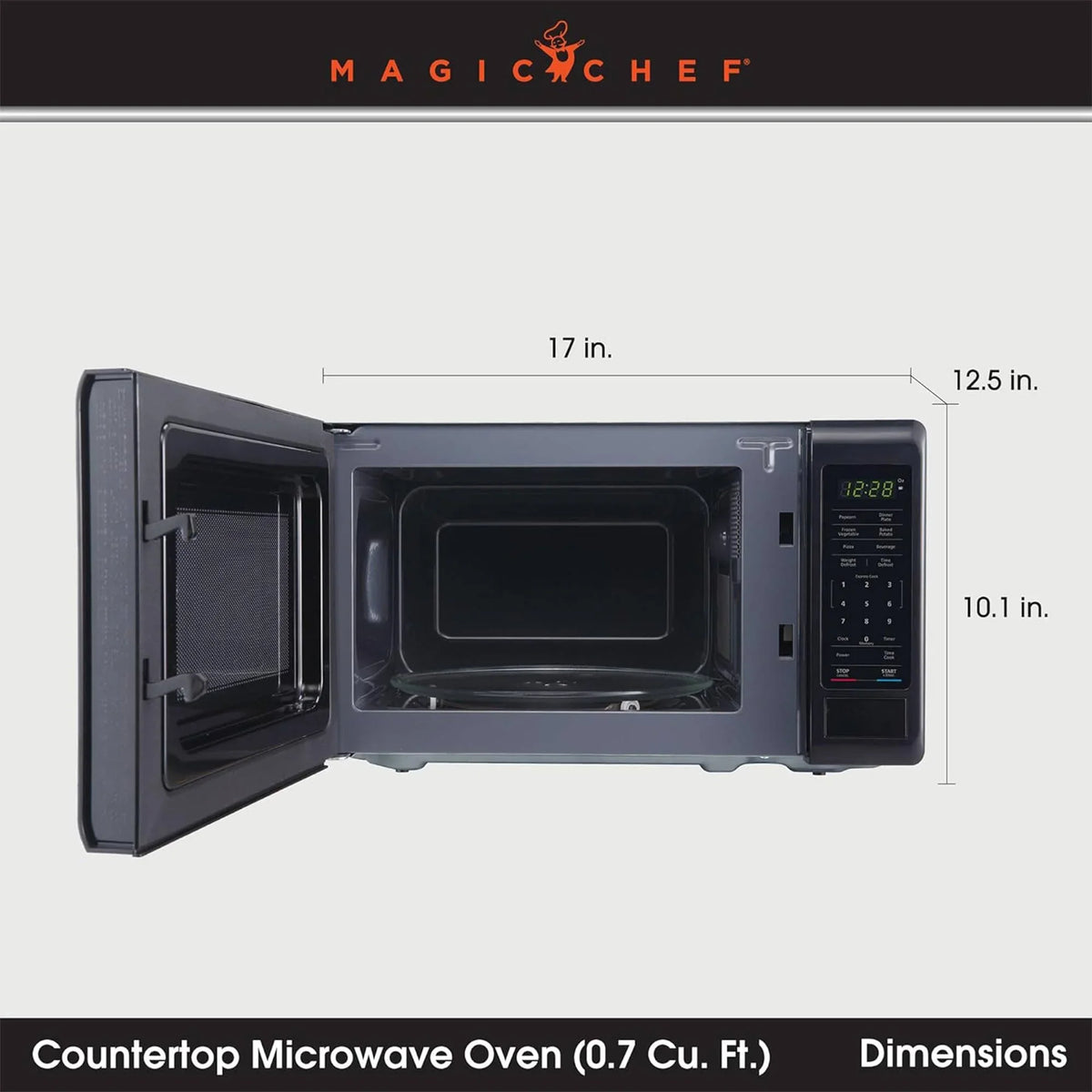Magic Chef 0.9 cu ft Countertop Microwave Oven in Black - image 2