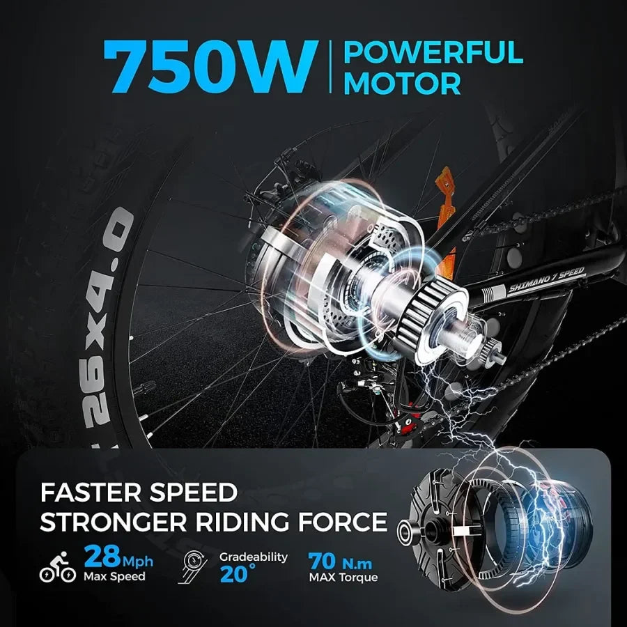 Outdoor electric bike with 48V / 15Ah lithium battery - image 3