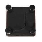 Square Footrest Stool with Upholstered Seat and Wooden Legs - image 13