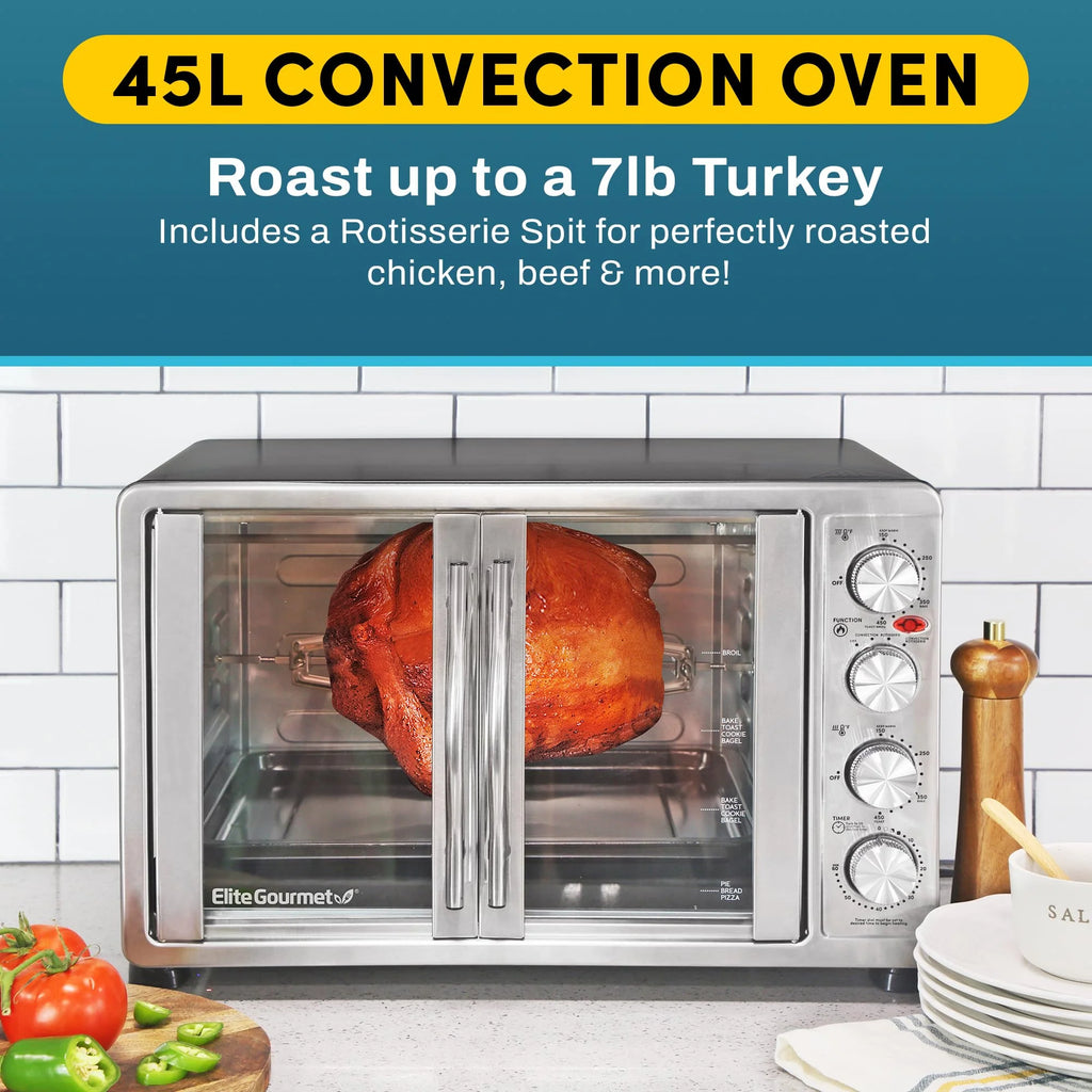 Elite Gourmet 47.5Qt, 18-Slice Convection Oven 4-Control Knobs - image 4