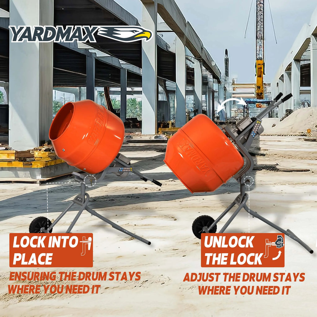 YARDMAX YM0146 5.0 cu ft CONCRETE MIXER - image 8