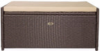 Barton Outdoor Storage Bench Rattan Style Deck Box Wicker Patio Furniture Water Resistance w/Seat Cushion, 60-Gallon, Brown - image 3
