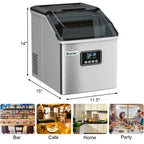 48LBS/24H Stainless Steel Countertop Ice Maker Machine with Self-Clean Function LCD Display Ice Scoop Basket - image 6