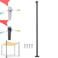 TheLAShop Shade Sail Post Pole Kit (Base Plate, D-Ring & Clamp) - image 1