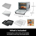 Ninja Countertop Oven Double Stack XL & Air Fryer with Pro Cook System, 12 in 1, Flexdoor, FlavorSeal, SMART FINISH with DualZone Technology, Air Fryer, Bake, Broil, Reheat, Stainless Steel, DCT651 - image 12