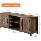 Rustic Farmhouse Barndoor TV Stand - Entertainment Center for TVs up to 70 Inches - image 12
