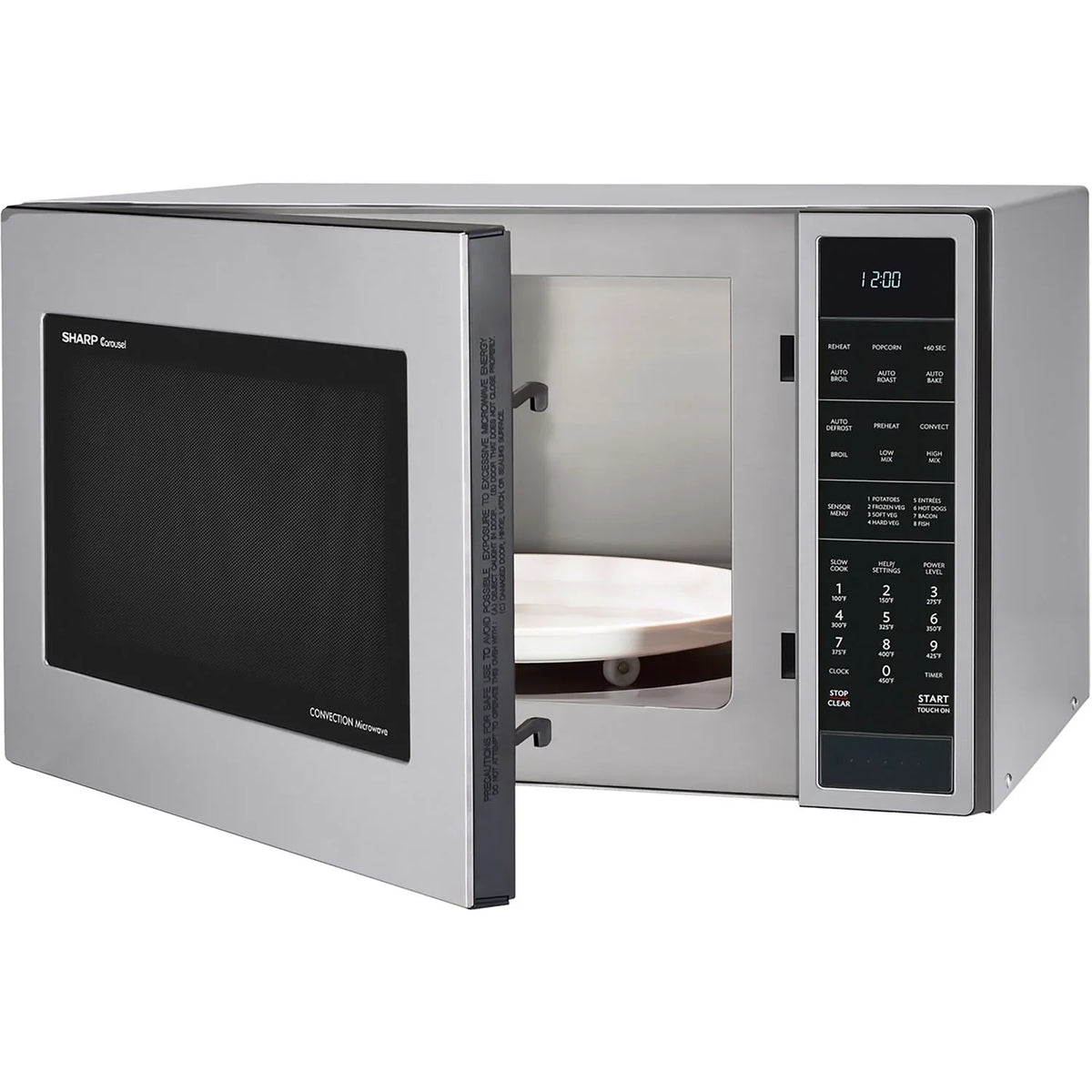 Sharp 1.5 Cu. Ft. 900W Convection Microwave Oven, Stainless Steel - image 2