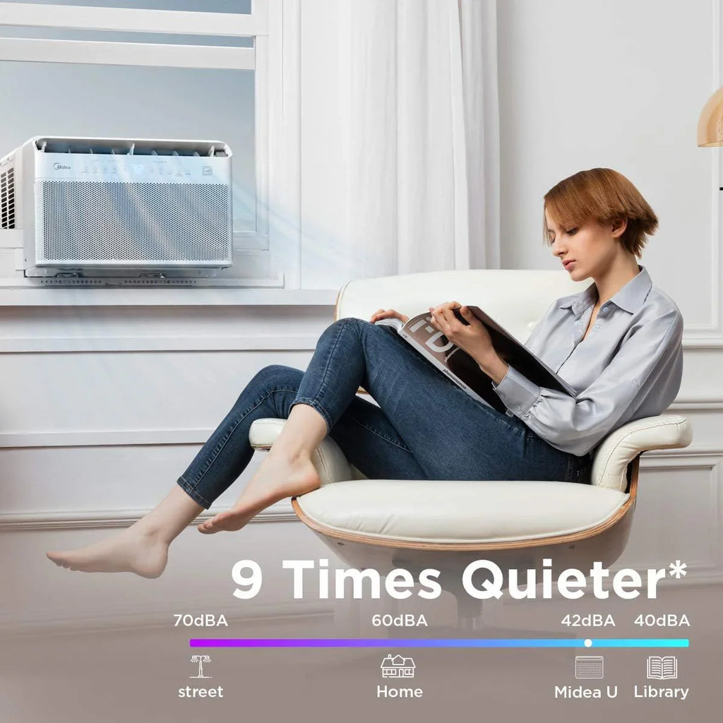 U-Shaped Inverter Window Air Conditioner 12,000BTU with Open Window Flexibility, Robust Installation,Extreme Quiet, 35% Energy Saving, Smart Control, Alexa, Remote, Bracket Included. - image 3