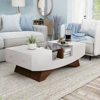 Angelic Contemporary Storage Coffee Table with Glass Insert by Furniture of America - image 28