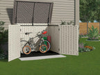 Suncast BMS4700 Resin Storage Shed, Off-White/Gray, 70.5′′W x 44.25′′D x 52′′H, Double Door, UV Resistant - image 6