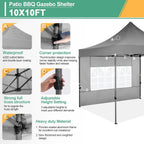 COBIZI 10x20 Heavy Duty Pop up Canopy Tent with 6 sidewalls Easy Up Commercial Outdoor Canopy Wedding Party Tents for Parties All Season Wind & Waterproof Gazebo with Roller Bag,Black(Frame Thickened) - image 77
