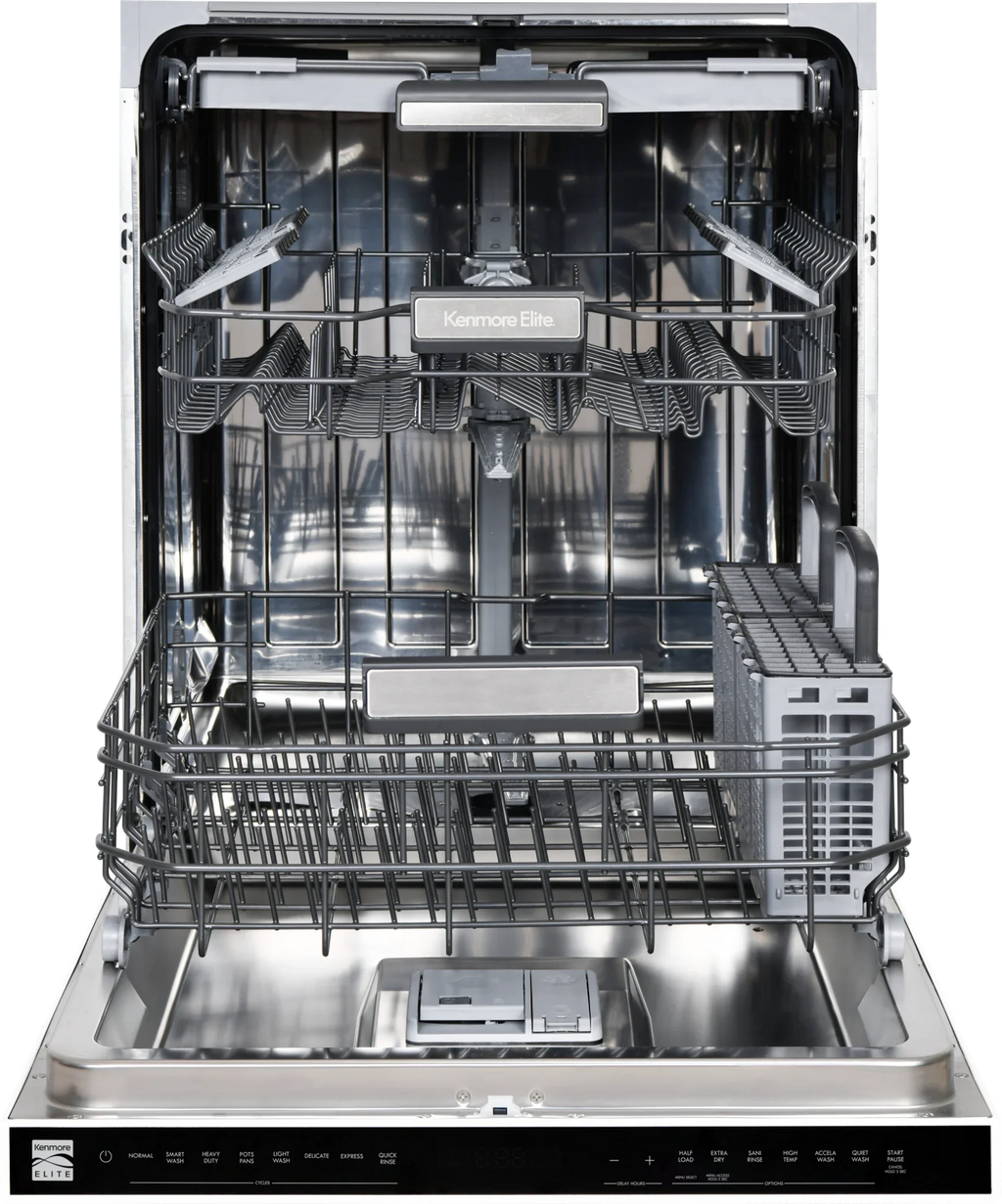 Kenmore Elite 24" Built-in Stainless Steel Tub Dishwasher, TotalFlex 3rd Rack, SmartWash, Energy Star Certified, White - image 2