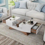 Angelic Contemporary Storage Coffee Table with Glass Insert by Furniture of America - image 7