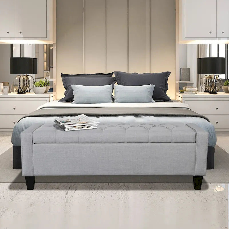 Porthos Home Wren Upholstered Button-Tufted Storage Bench - image 5