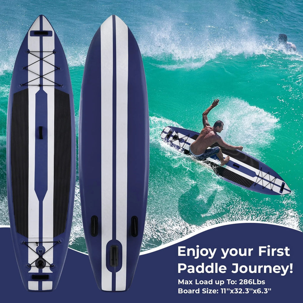 streakboard 11FT Inflatable Stand Up Paddle Board SUP Surfing Boards No Slip Deck, 6'' Thick with Backpack - image 7