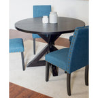 Roundhill Furniture Mytzi 5-Piece Dining Set: Cross-Buck Table with 4 Elegant Chairs - image 5