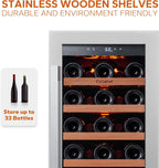 24'' Wine Cooler Refrigerator - 46 Bottle Wine Fridge Dual Zone with Modern Touch Intelligent Digital 40°-65°F Low Noise, Built in or Freestanding Wine Cooler for Home and Kitchen - image 47