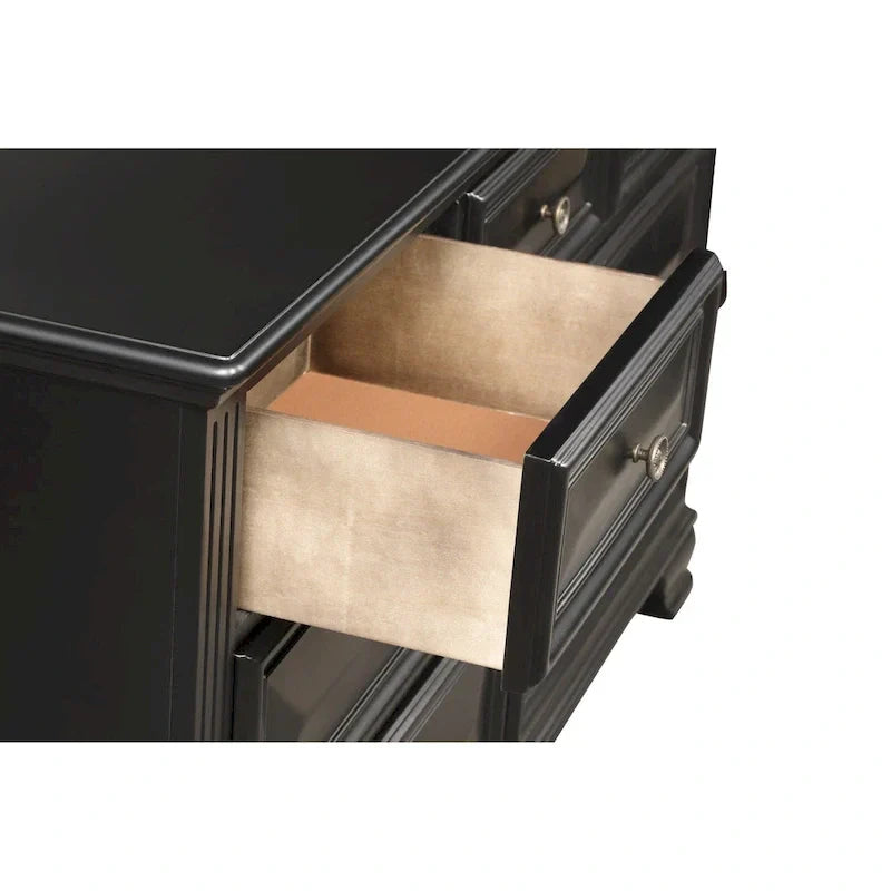 Roundhill Furniture Renova Vintage Black Wooden Bedroom Collection - image 11
