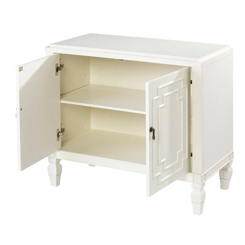 SEI Furniture Taborley Antique White Double-Door Accent Cabinet" can be rewritten as:"SEI Furniture Taborley Antique White Double-Door Accent Storage Cabinet - image 7