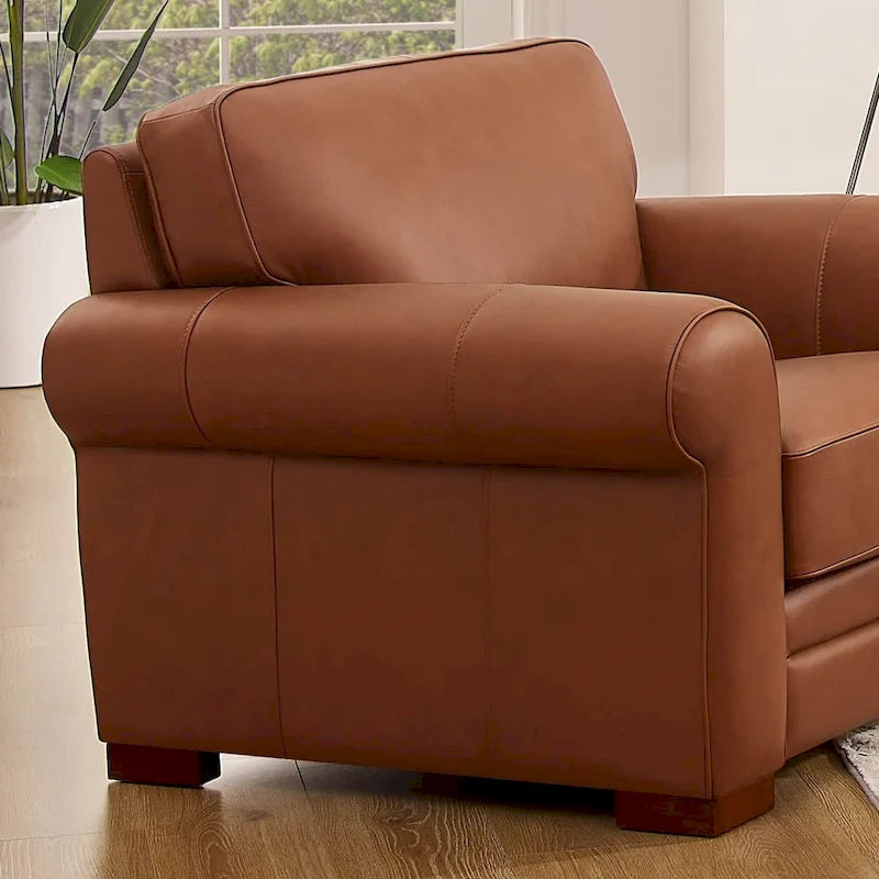Hydeline Brookfield Premium Top Grain Leather Sofa and Chair Set - image 17