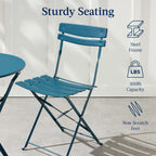 Best Choice Products 3-Piece Small Bistro Set, Folding Patio Furniture Set of 2 Chairs and Table - Black - image 131